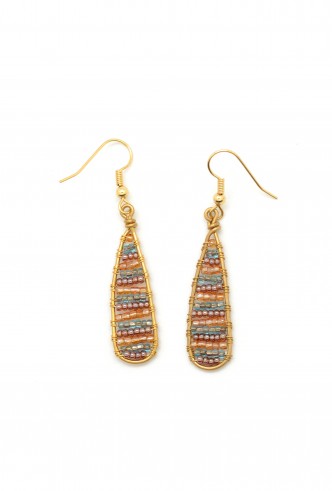 Striped Teardrop Earrings